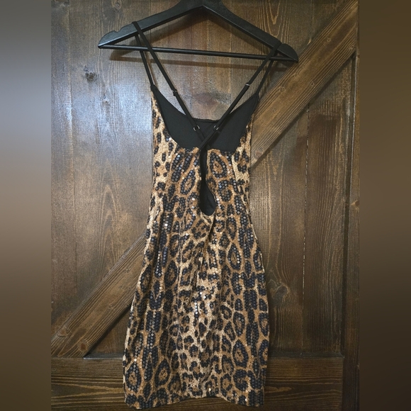Leopard Print Sequin Dress - Picture 2 of 2